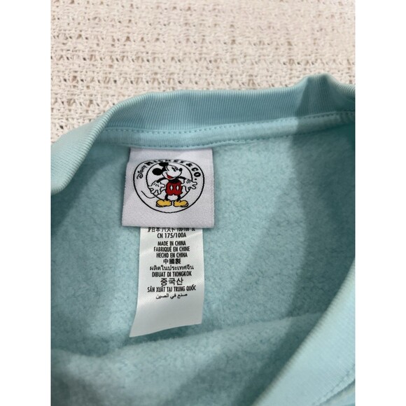 Disney Parks Mickey & Spike Garden Cropped Sweatshirt Retro Flowers Sz L *TG7 - Picture 5 of 13